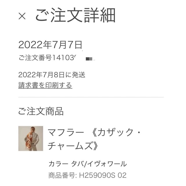 未開封品】エルメス カシミヤマフラー 2022冬-