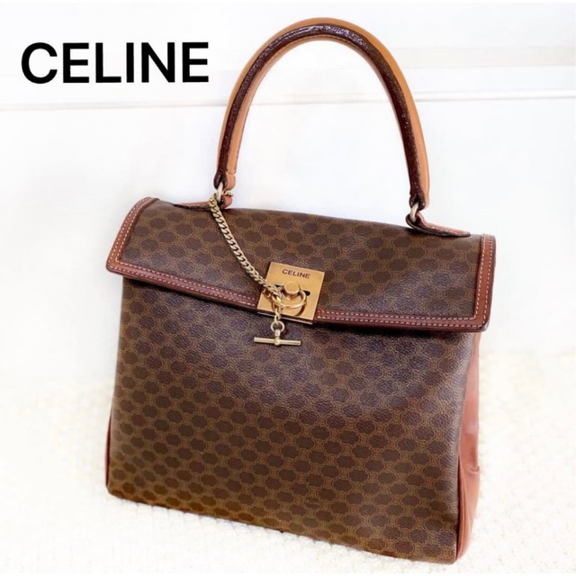 CELINE セリーヌ オールドセリーヌ  マカダム柄 ガンチーニ金具