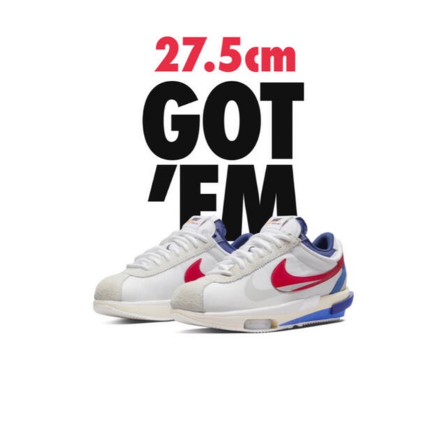 27.5cm sacai × Nike  Zoom Cortez