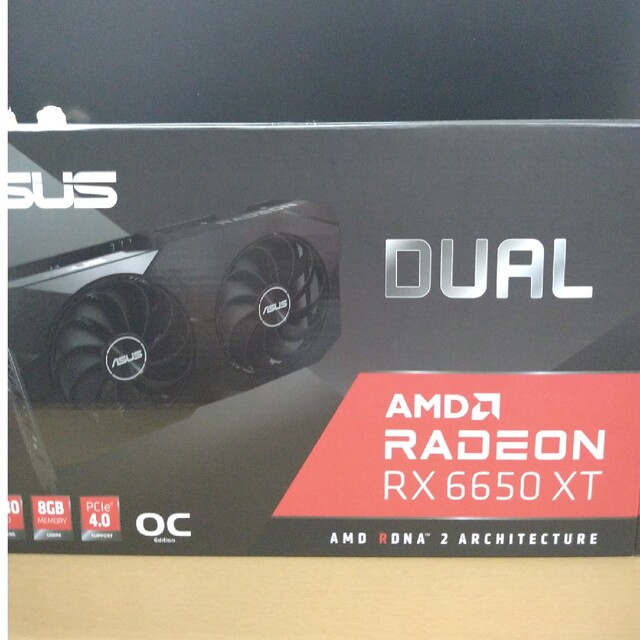 RADEON新品未開封）DUAL-RX6650XT-O8G グラフィックボード ASUS