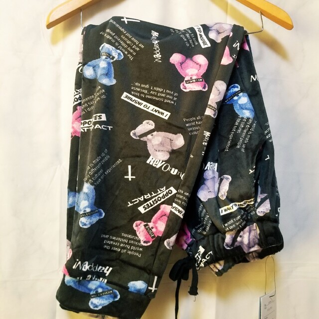 新品 くまさん 地雷 原宿 包帯 黒 地雷系 クマ くま柄 パンツ | フリマアプリ ラクマ