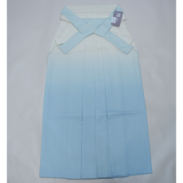 オリジナル 暈し 無地袴 単品 袴 L NO38256 アイボリー×水色 袴下95cm