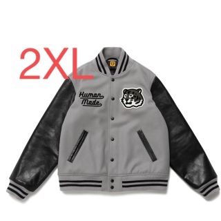 ヒューマンメイド(HUMAN MADE)のHUMAN MADE VARSITY JACKET "Gray" 2XL(スタジャン)