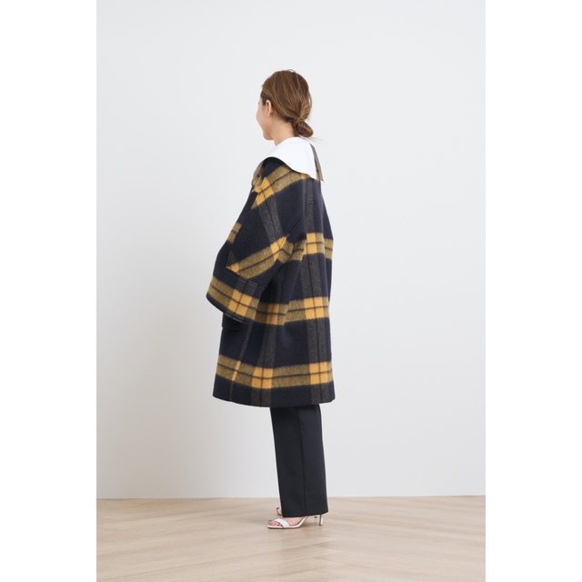 最大5000円OFFクーポン 【美品】yori チェックシャギーコート | www