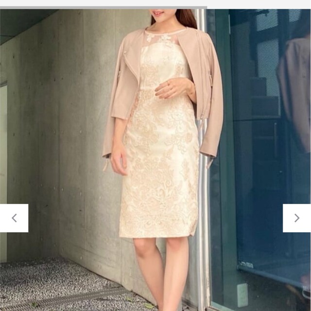 カタログギフトも! grace continental チュールマルチ刺繍ワンピース