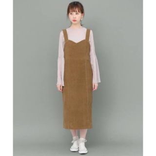 KBF - 新品未使用 KBF WEB限定 コーデュロイビスチェワンピースの ... 新品未使用タグ付き KBF コーデュロイビスチェワンピース ネイビー