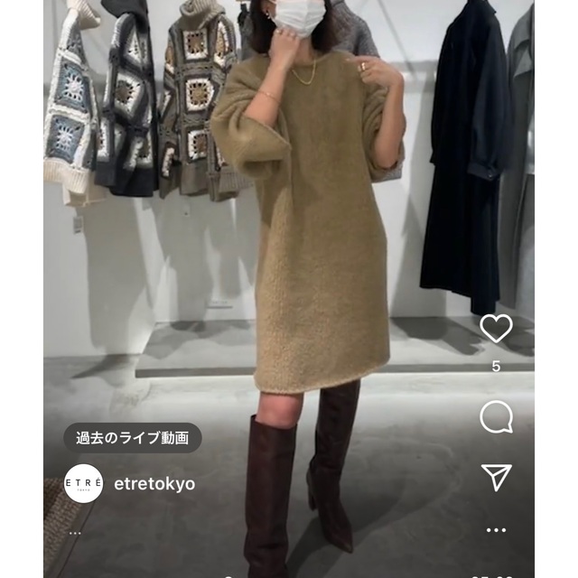 完売品etretokyo⭐︎新品⭐︎オープンバックニットミニワンピースの