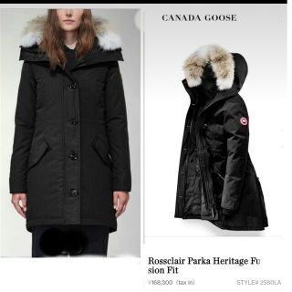 カナダグース(CANADA GOOSE)のカナダグース　ダウン☆ロスクレアパーカ☆ブラック☆株サザビーリーグタグ国内正規品(ダウンジャケット)