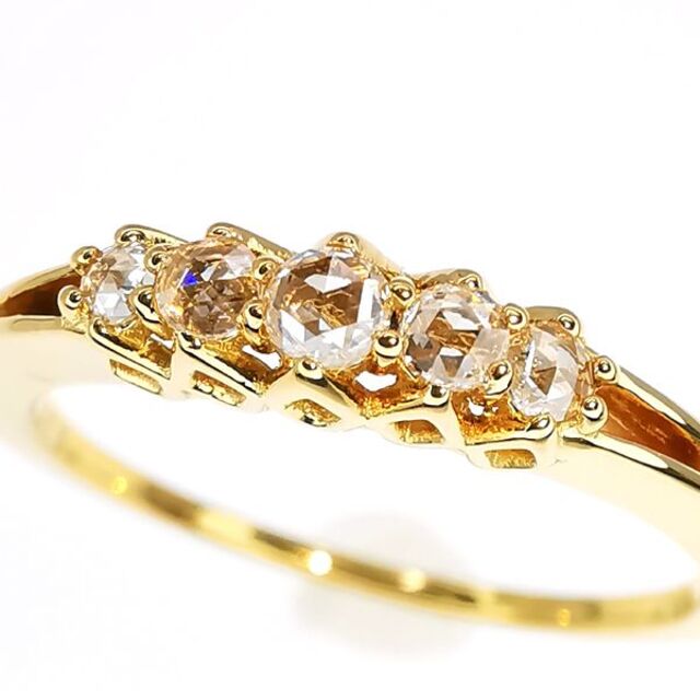 K18 ローズカット ダイヤモンド リング 0.07ct | www.jarussi.com.br