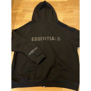 AFC377FEAR OF GOD ESSENTIALS ロゴ ジップ パーカー