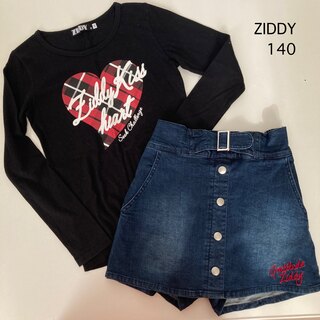 ジディー(ZIDDY)のZIDDY ジディ ロンT ・デニムパンツ  2枚セット サイズ140(Tシャツ/カットソー)