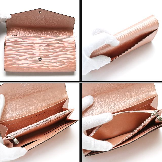 【美品】◇ルイヴィトン◇ メタリック ピンク / エピ レザー / 折り長財布