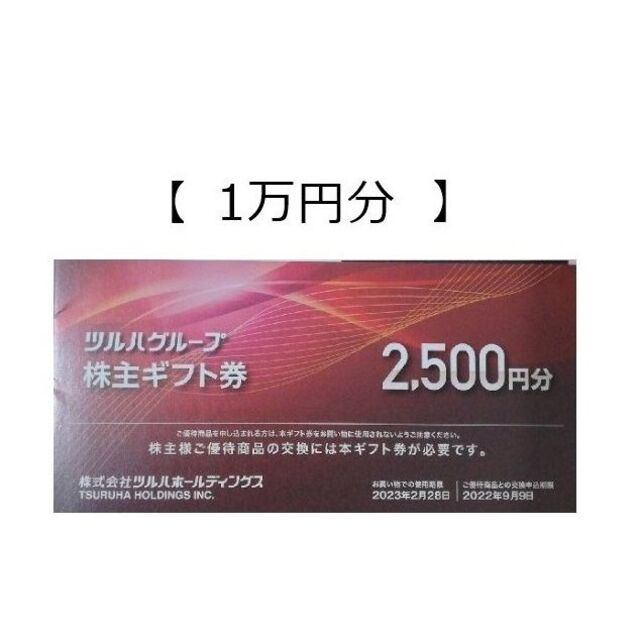 1万円分】ツルハ 株主優待券 まとめ割はじめる 6752円 stockshoes.co