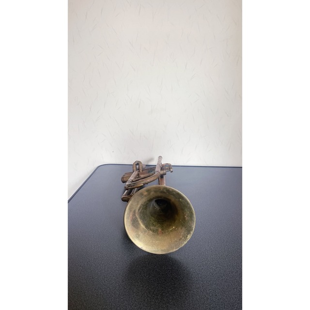 トランペット メーカー不明　銅製？管楽器  楽器の管楽器(トランペット)の商品写真