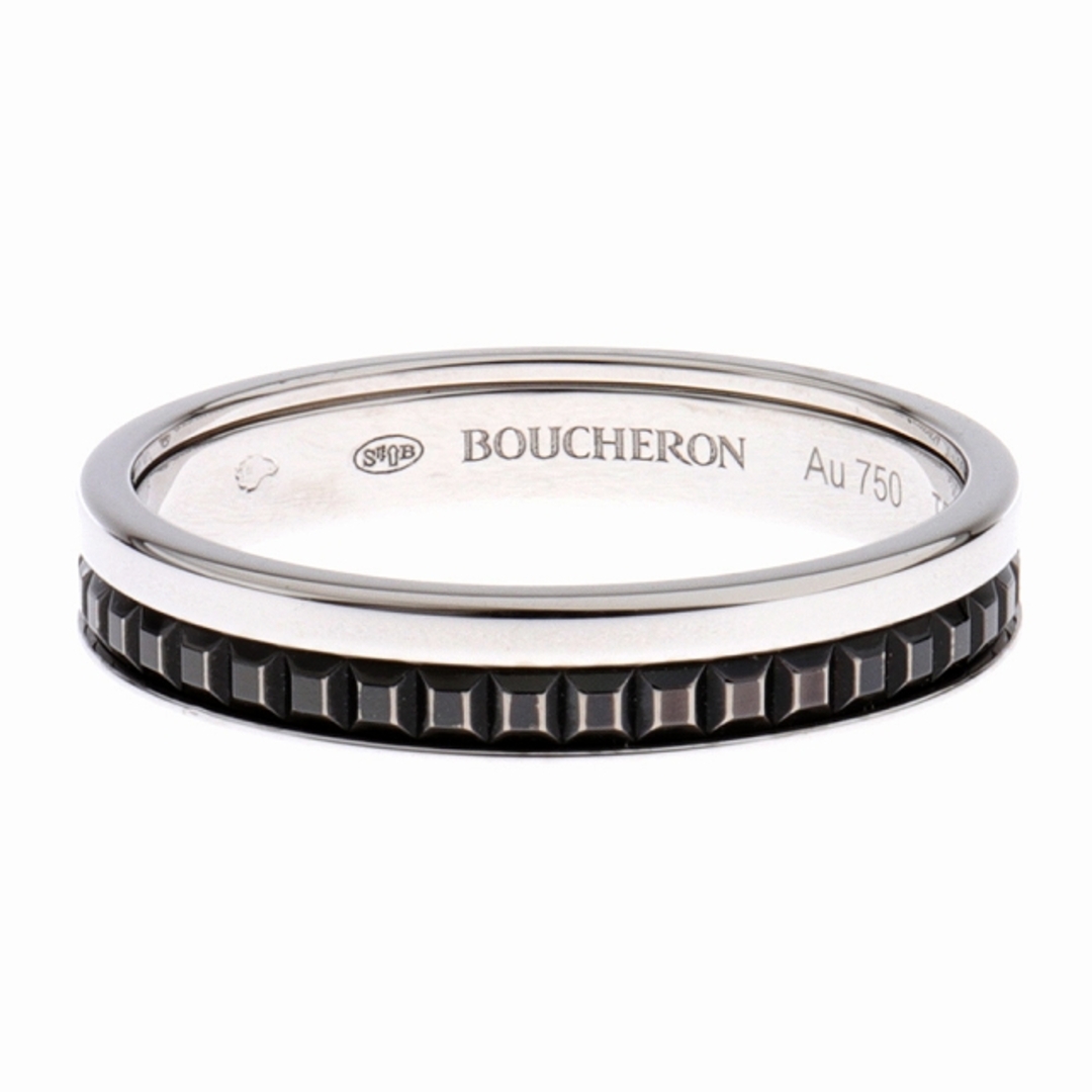 BOUCHERON(ブシュロン)の（新品仕上げ済）ブシュロン BOUCHERON キャトル ブラック ハーフ リング K18 WG × ブラックPVD #59 約18.5号 JAL00206 8712 レディースのアクセサリー(リング(指輪))の商品写真