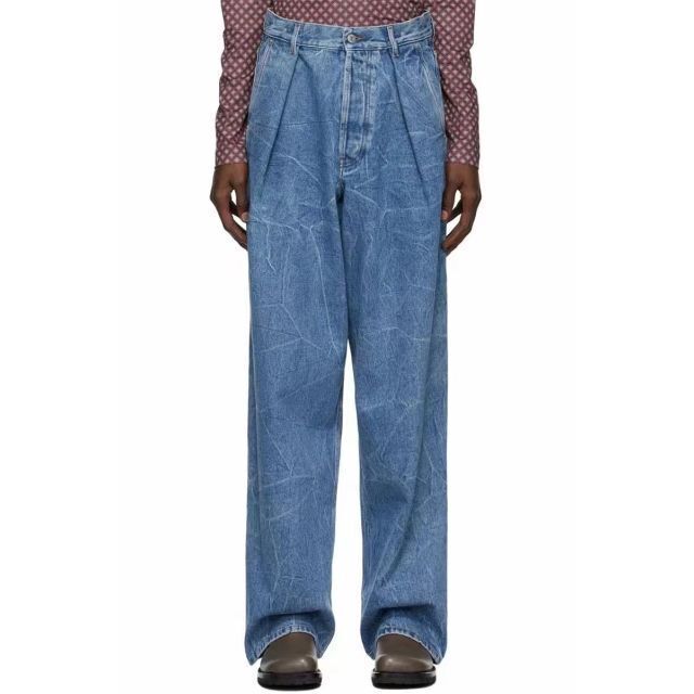 在庫処分・数量限定 Dries Van Noten ウォッシュ加工 Pine ストレート