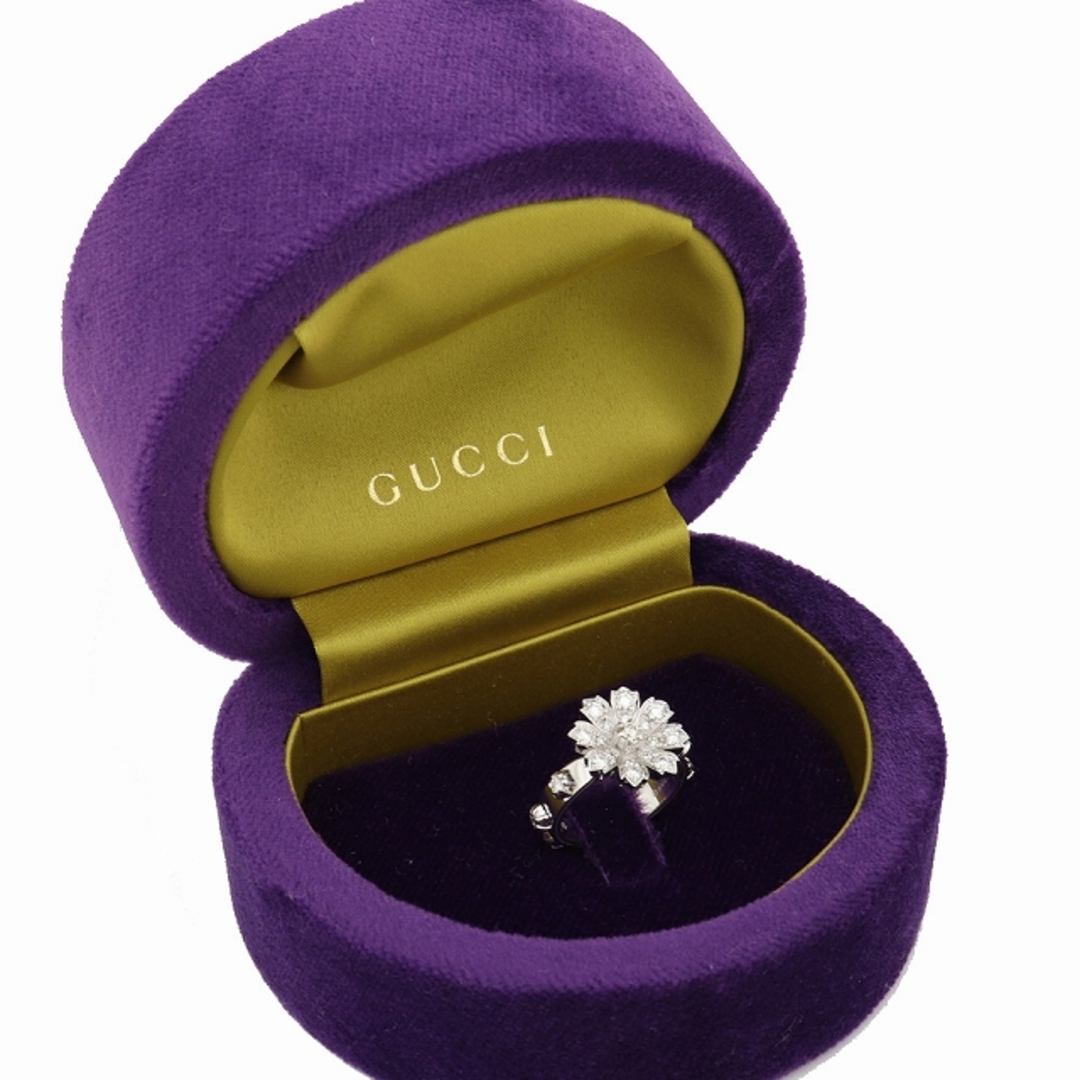GUCCI - (美品) グッチ GUCCI フローラ ダイヤ リング 指輪 #10 GUCCI - (美品) グッチ GUCCI フローラ ダイヤ リング 指輪 #10