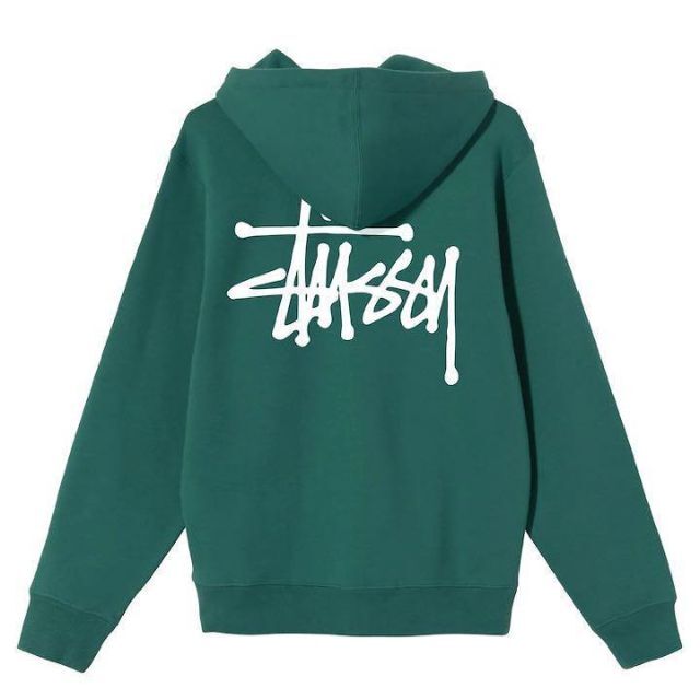 新品】stussy スウェットパーカー サイズM グリーン シップアップ ...