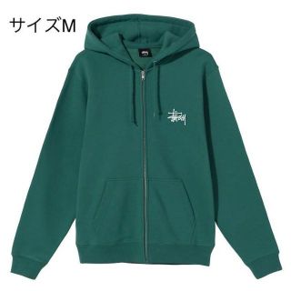 ステューシー(STUSSY)の【新品】stussy スウェットパーカー　サイズM グリーン　シップアップ(パーカー)