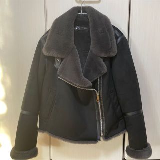 ザラ(ZARA)のZARA アウター ムートン ジャケット(ライダースジャケット)