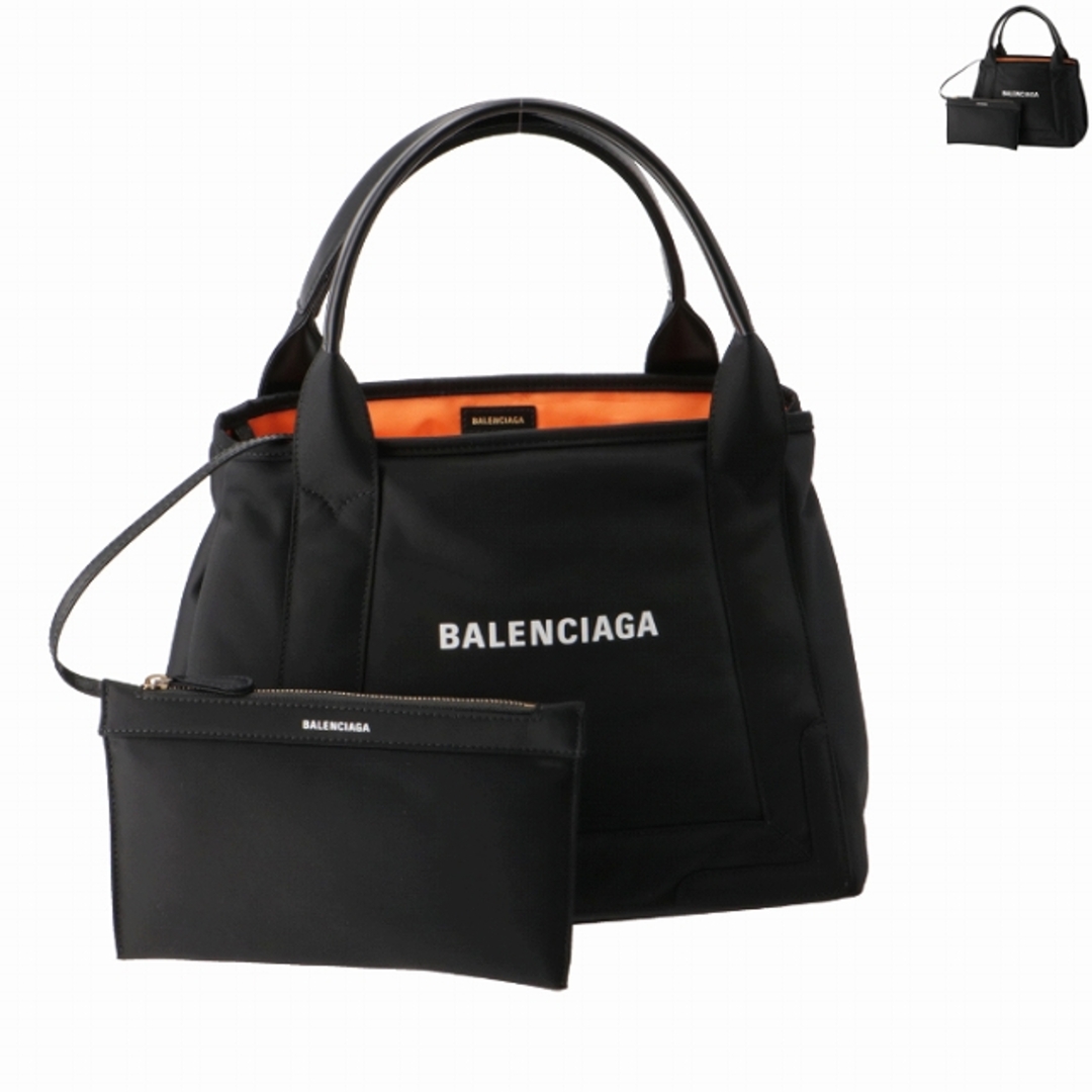 バレンシアガ BALENCIAGA トートバッグ ネイビー カバ スモール ナイロン バッグ NAVY CABAS S 339933 210K4