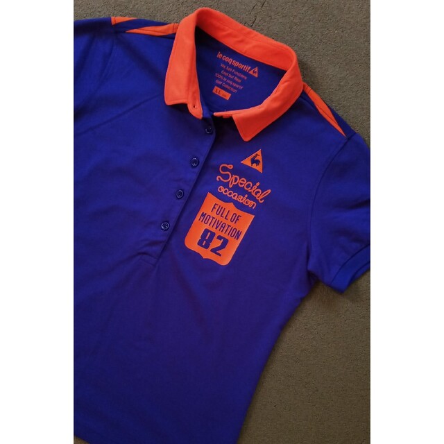 le coq sportif(ルコックスポルティフ)のLe coq Sportif レイディスゴルフシャツ半袖 (紫色) スポーツ/アウトドアのゴルフ(ウエア)の商品写真