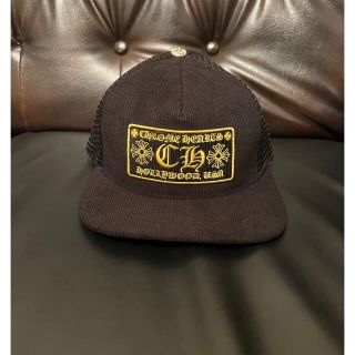 Chrome Hearts - 新作 レア クロムハーツ CHロゴ コーデュロイ イエロー メッシュ キャップ