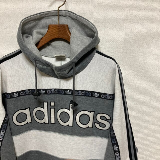 90s Vintage■adidas デサント■デカロゴ スウェット パーカー