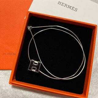 Hermes - エルメスH キューブ カージュドアッシュ ネックレス　お箱、ショップバッグ付き