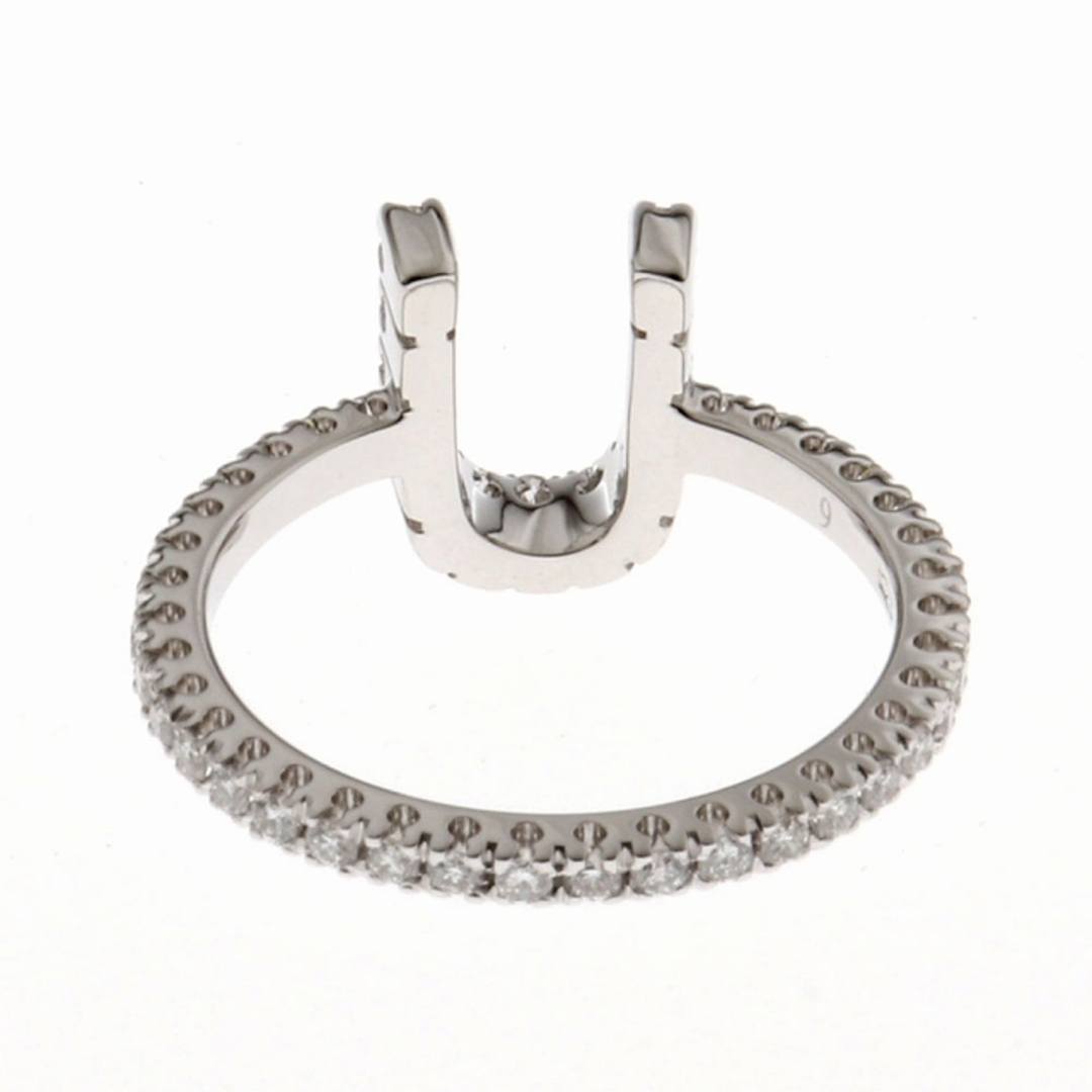 Gucci(グッチ)の(新品仕上げ済) グッチ GUCCI U ダイヤ リング 指輪 約9号 K18 WG ホワイトゴールド × ダイヤモンド フルダイヤ 9004 レディースのアクセサリー(リング(指輪))の商品写真