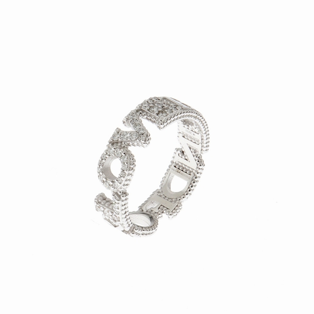 Gucci(グッチ)の(新品仕上げ済) グッチ GUCCI ブラインドフォーラブ ダイヤ リング ＃10 約9.5号 K18 WG × ダイヤ 9037 レディースのアクセサリー(リング(指輪))の商品写真