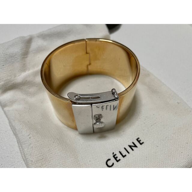 celine 19ss ゴールデンハンドカフブレスレット シルバー