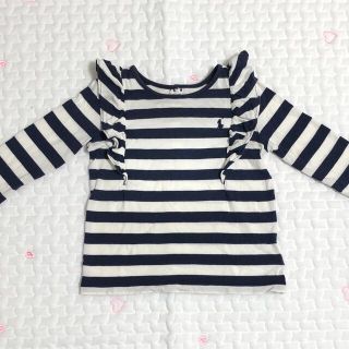 ポロラルフローレン(POLO RALPH LAUREN)のラルフローレン♡ボーダー　長袖　シャツ　カットソー　肩フリル(シャツ/カットソー)