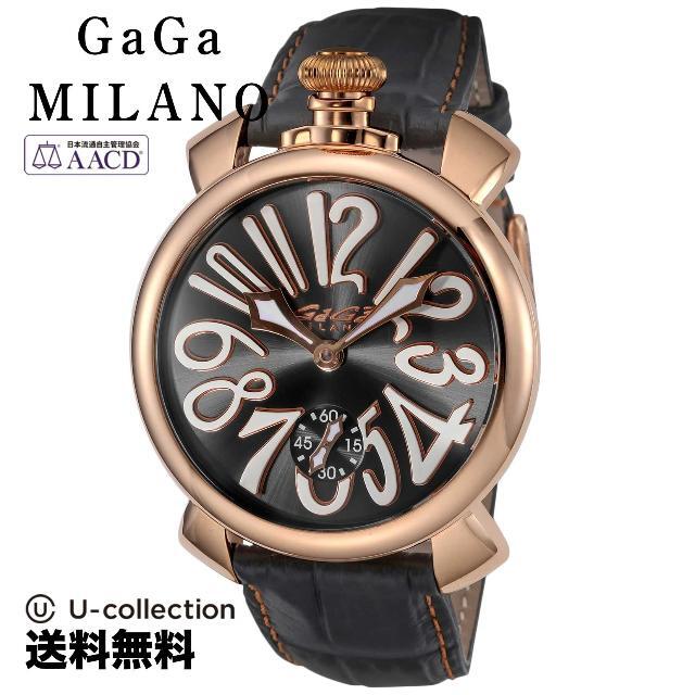 GaGa MILANO(ガガミラノ)のガガミラノ MANUALE 48MM 腕時計 GAG-501107S-GRY-NEW  2年 レディースのファッション小物(腕時計)の商品写真