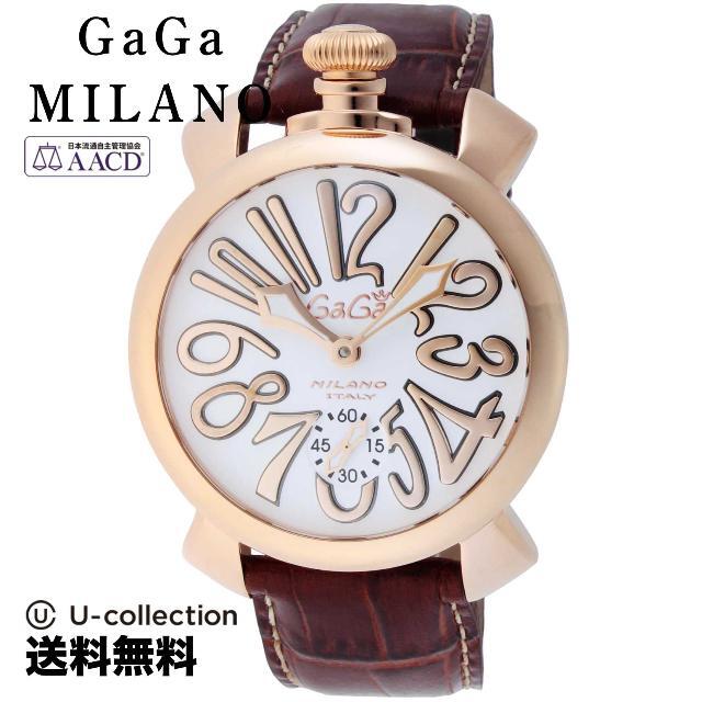 大流行中！ 48MM MANUALE ガガミラノ - MILANO GaGa 腕時計 2年  GAG-501108S-BRW 腕時計