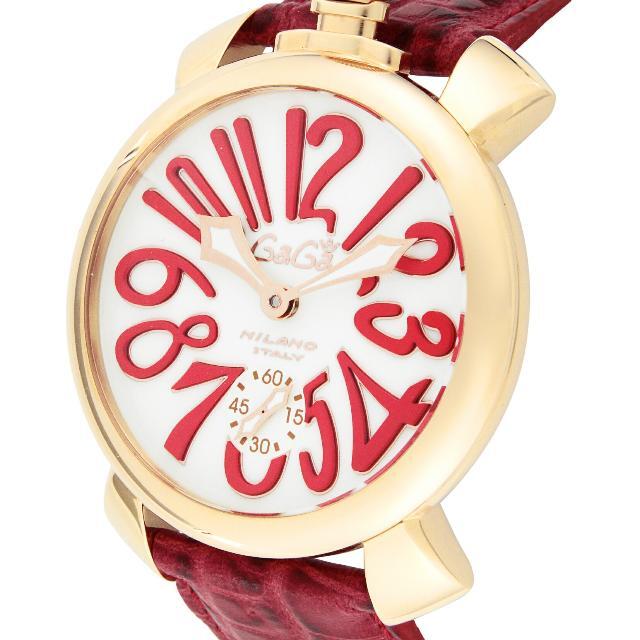 GaGa MILANO(ガガミラノ)のガガミラノ MANUALE 48MM 腕時計 GAG-501110S-RED  2年 レディースのファッション小物(腕時計)の商品写真