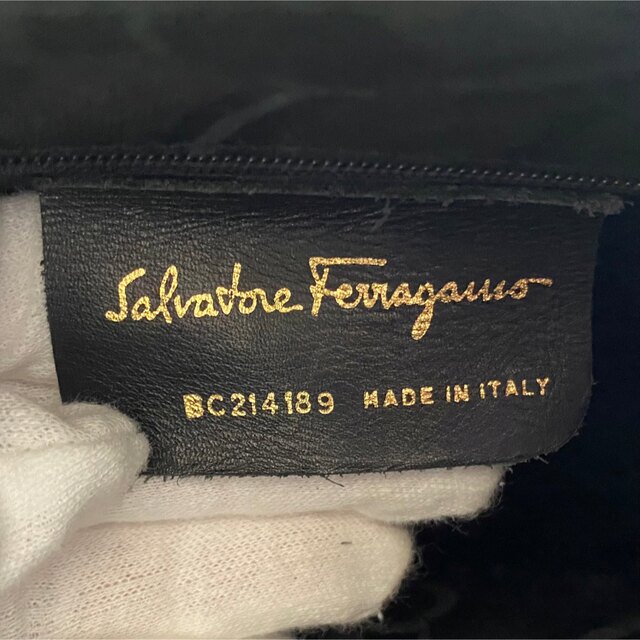 Salvatore Ferragamo(サルヴァトーレフェラガモ)の極美品 サルヴァトーレ フェラガモ ガンチーニ トート バッグ レザー ブラック レディースのバッグ(トートバッグ)の商品写真