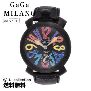 ガガミラノ(GaGa MILANO)のガガミラノ MANUALE 48MM 腕時計 GAG-501203S-BLK  2年(腕時計)