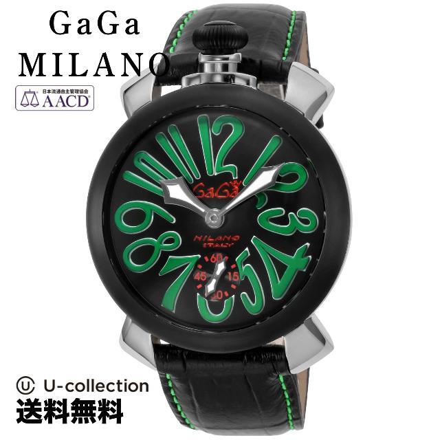 GaGa MILANO(ガガミラノ)のガガミラノ MANUALE 48MM 腕時計 GAG-501302S-BLK  2年 レディースのファッション小物(腕時計)の商品写真