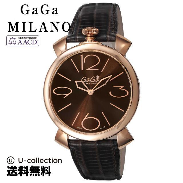 GaGa MILANO(ガガミラノ)のガガミラノ MANUALE THIN 46MM 腕時計 GAG-509103-N  2年 レディースのファッション小物(腕時計)の商品写真