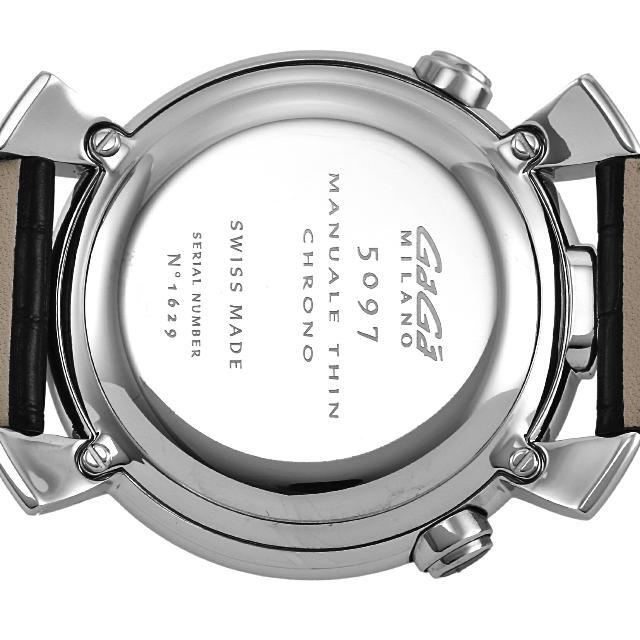 GaGa MILANO(ガガミラノ)のガガミラノ THIN CHRONO 46MM 腕時計 GAG-509701BK-NEW-N  2年 レディースのファッション小物(腕時計)の商品写真