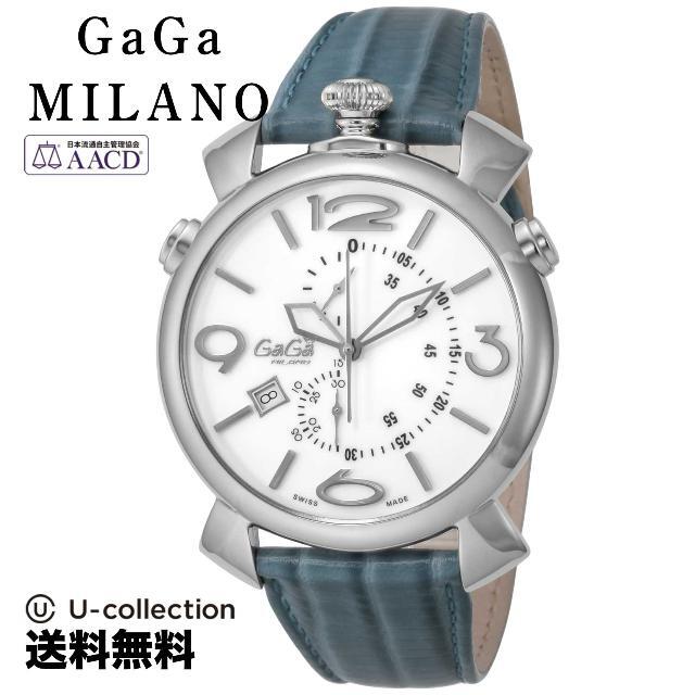 GaGa MILANO(ガガミラノ)のガガミラノ THIN CHRONO 46MM 腕時計 GAG-509702BJ-N  2年 レディースのファッション小物(腕時計)の商品写真