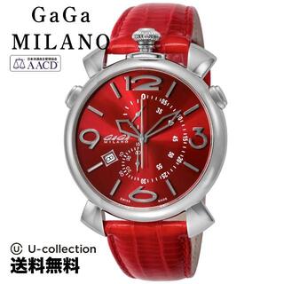ガガミラノ(GaGa MILANO)のガガミラノ THIN CHRONO 46MM 腕時計 GAG-509704RD-NEW-N  2年(腕時計)