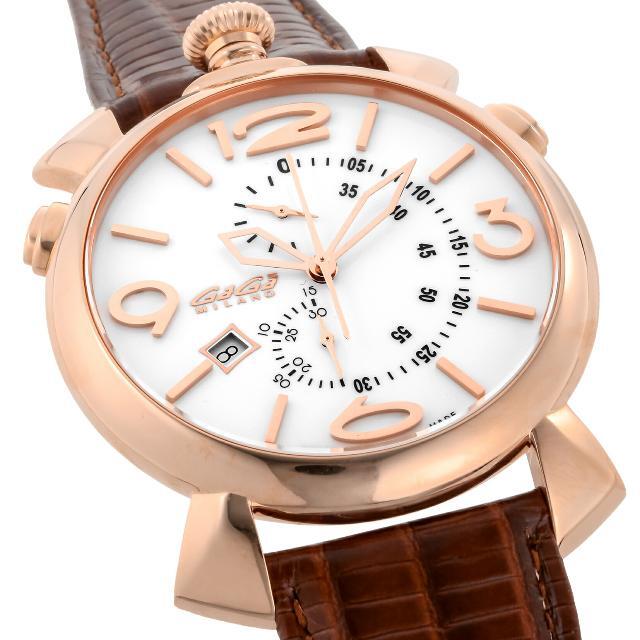 GaGa MILANO(ガガミラノ)のガガミラノ THIN CHRONO 46MM 腕時計 GAG-509801BW-NEW  2年 レディースのファッション小物(腕時計)の商品写真