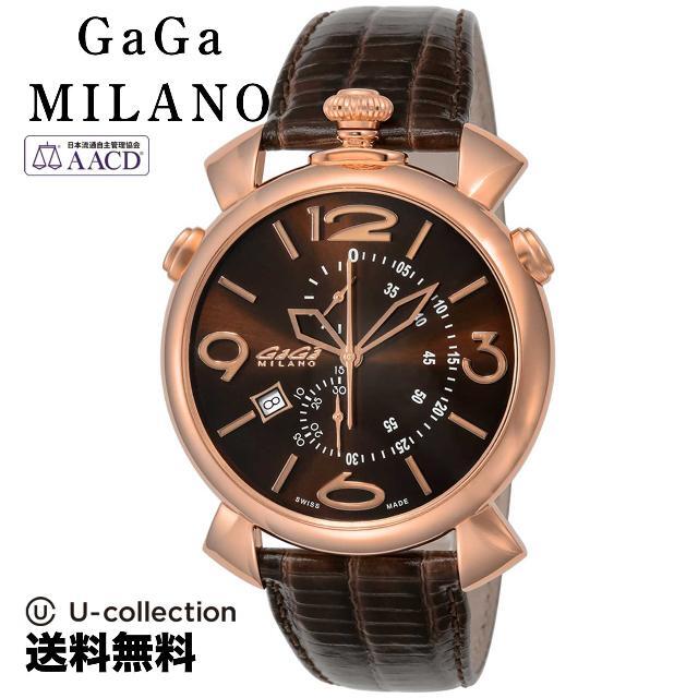 GaGa MILANO - ガガミラノ THIN CHRONO 46MM 腕時計 GAG-509803BW-NEW