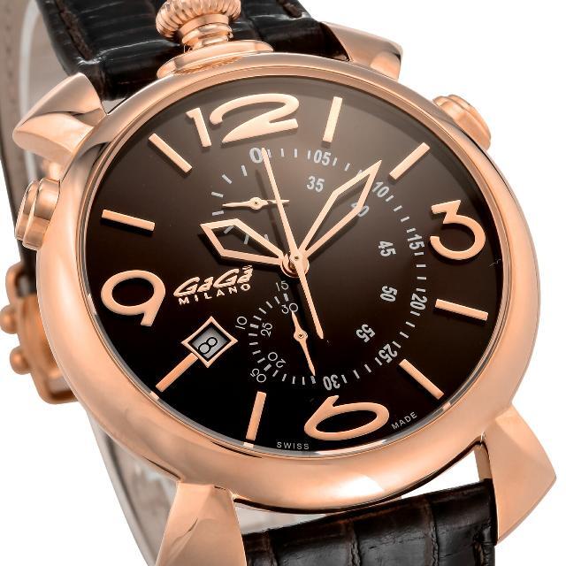 GaGa MILANO - ガガミラノ THIN CHRONO 46MM 腕時計 GAG-509803BW-NEW