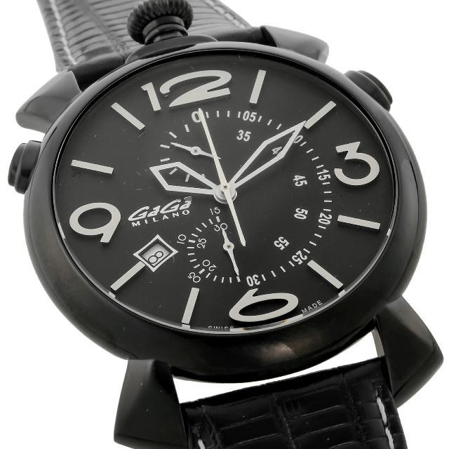 ガガミラノ THIN CHRONO 46MM 腕時計 GAG-509701BK-NEW-N  2年スイス