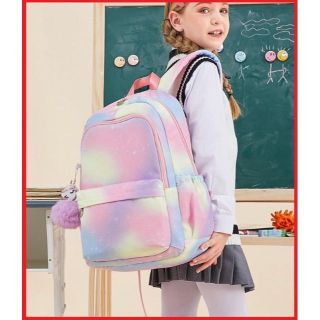 新品 リュックサック レディース 女の子 小学生 グラデーション パステルカラー(リュックサック)