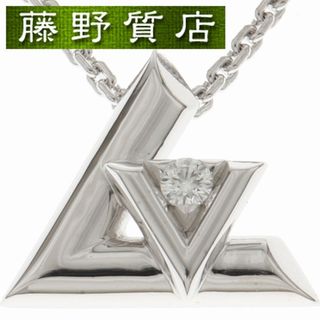 ルイヴィトン(LOUIS VUITTON)の（新品仕上げ済）ルイヴィトン　LOUIS VUITTON パンダンティフ LVヴォルトワン ネックレス GM Q93807　K18 WG × ダイヤ ペンダント 8632(ネックレス)