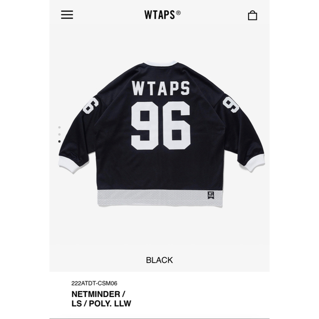 W)taps(ダブルタップス)のWTAPS 22AW NETMINDER/LS BLACK XL 新品未使用 メンズのトップス(Tシャツ/カットソー(七分/長袖))の商品写真